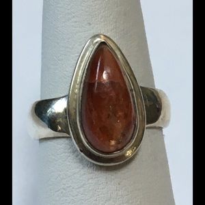 Sterling a Silver & Sunstone Ring